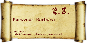 Moravecz Barbara névjegykártya